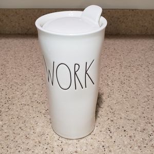NWOT Rae Dunn WORK Ceramic Travel Mug